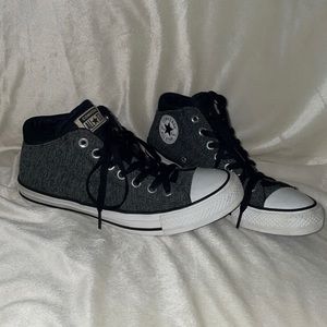 Black and grey converse